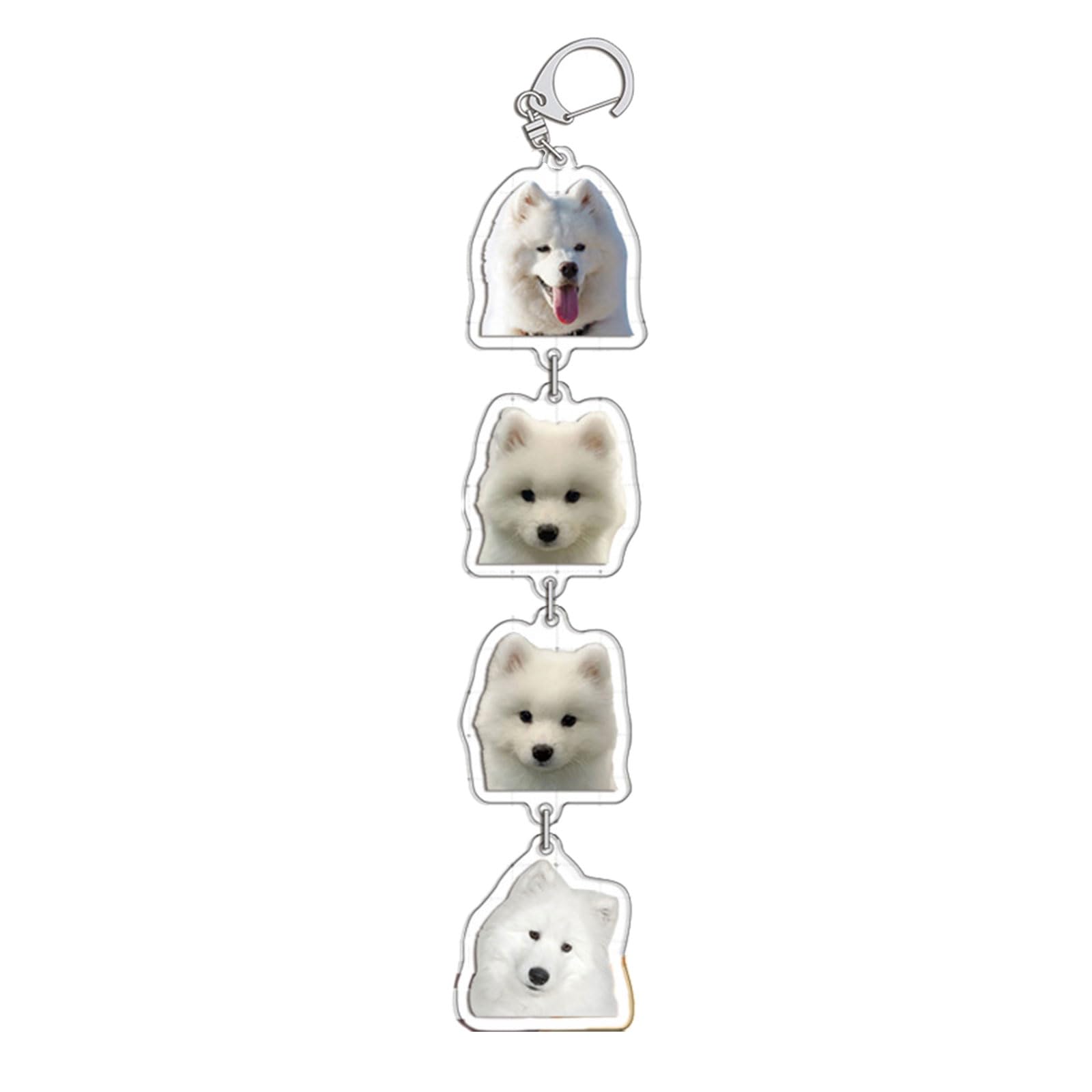NEWFT Dog Chain Stylish Acrylic Keychain for Pet Owners Animal Charm Keyring