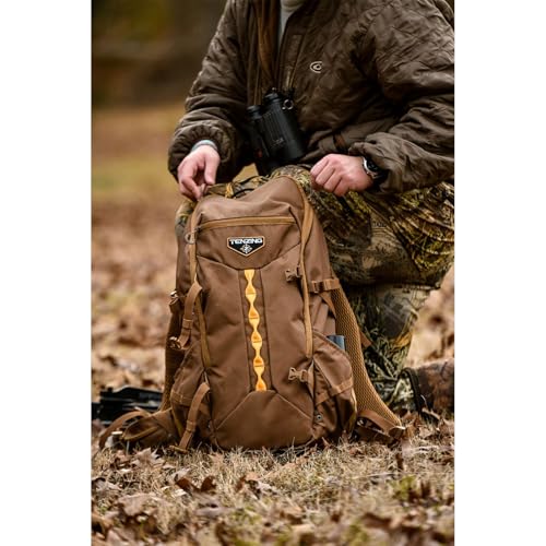 Image of TENZING 2100 Whitetail Day Pack, Buckskin Tan Hydration Bladder Compatible Durable Camo Backpack with 4 Compartments & 15 Organizational Pockets for Hunting Gear and Equipment