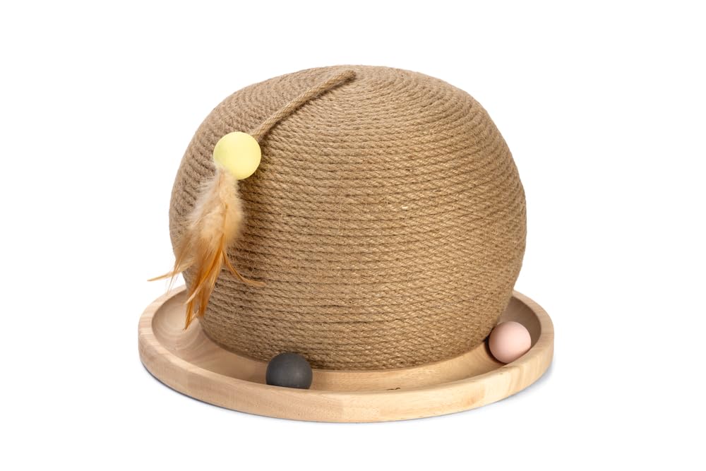 Designed by Lotte Kratz- und Spielball Mila, Katzenspielzeug, Holz