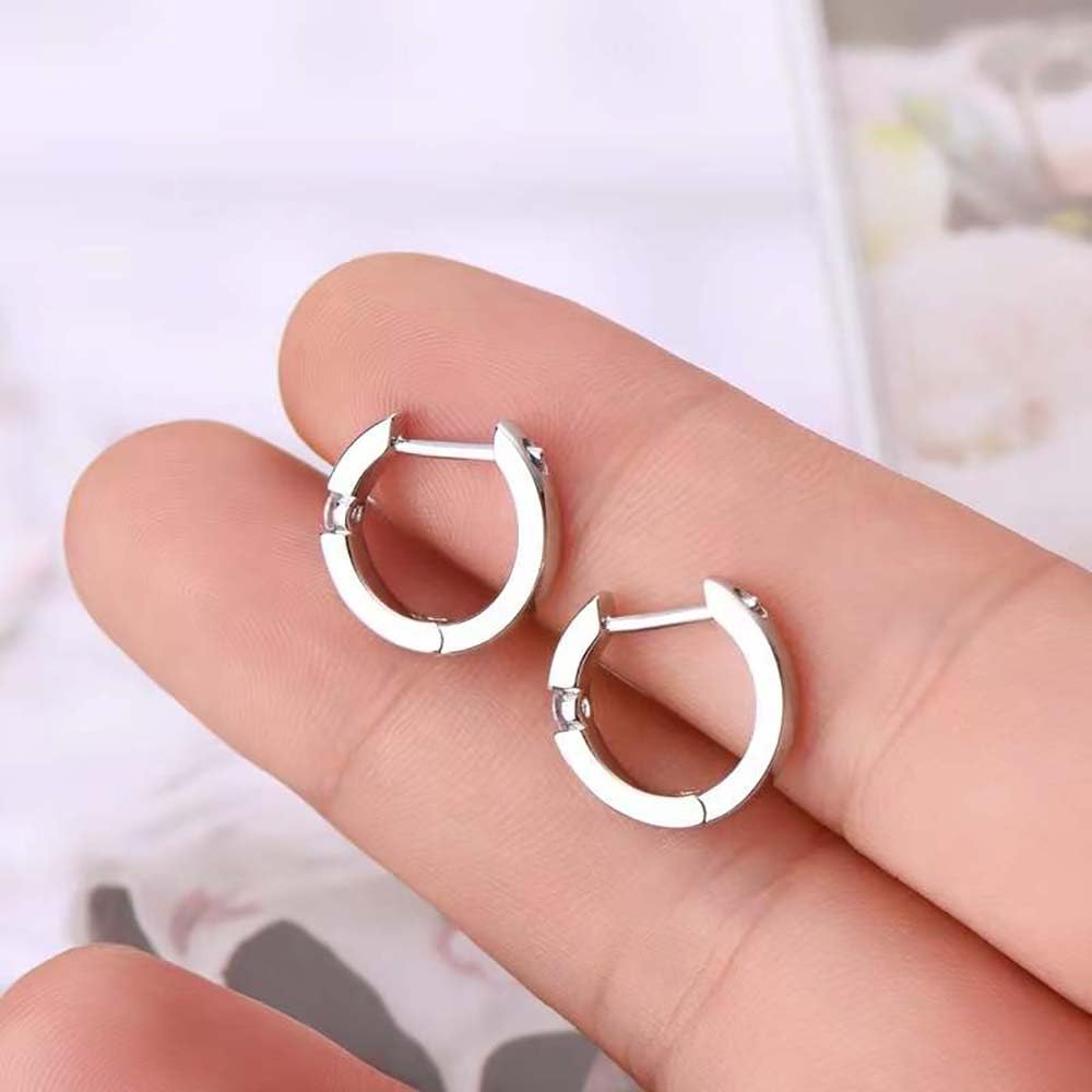 Moissanite Orecchini A Cerchio per Gli Uomini Delle Donne 925 In Argento Sterling Moissanite Huggie Orecchini Piccoli Orecchini Moissanite Gioielli Regali