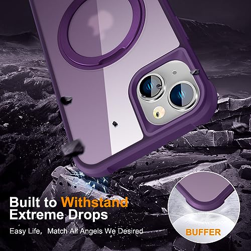 Image of Compatible with iPhone 13 /14 Case with Stand 6.1 inch,Purple