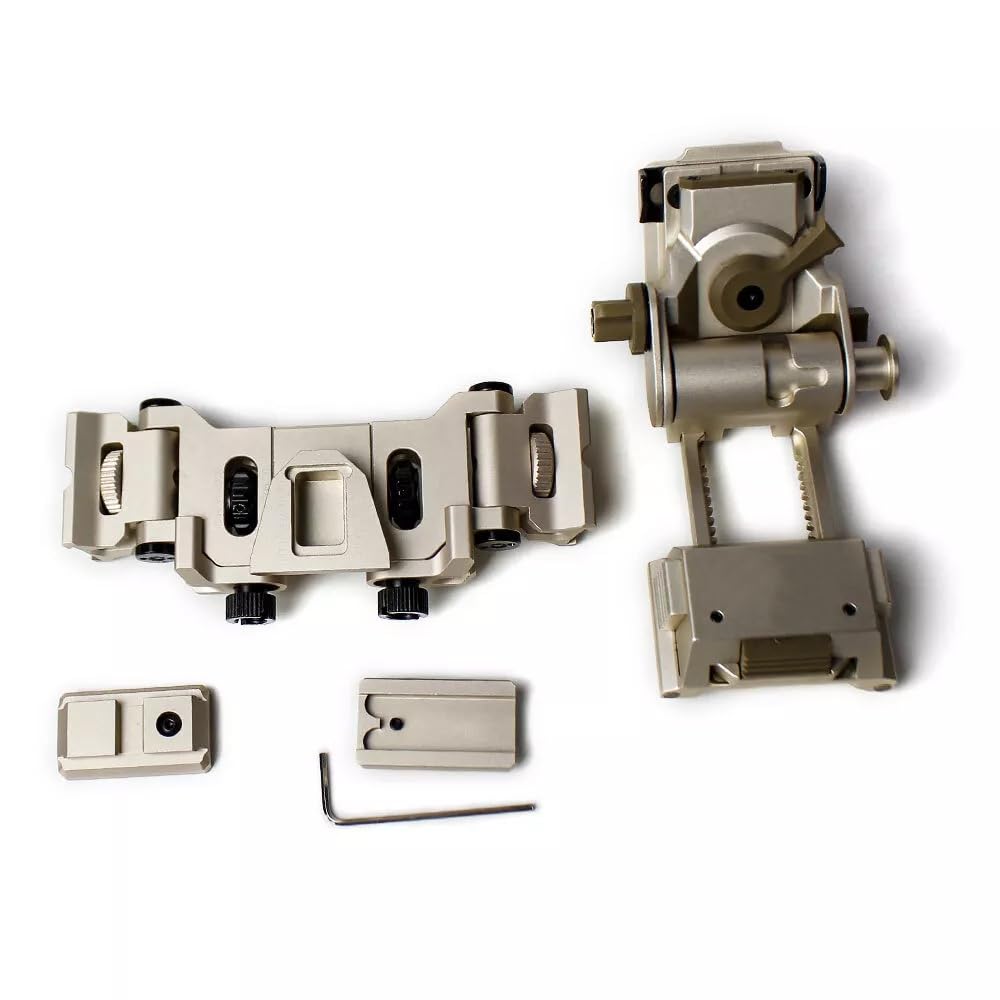 okyass Night Vision Goggles NVG Mount for L4 G24 Helmet Mount+Binocular Bridge Modular Night Vision Mount for MUM-14/GT-14 (Silver)