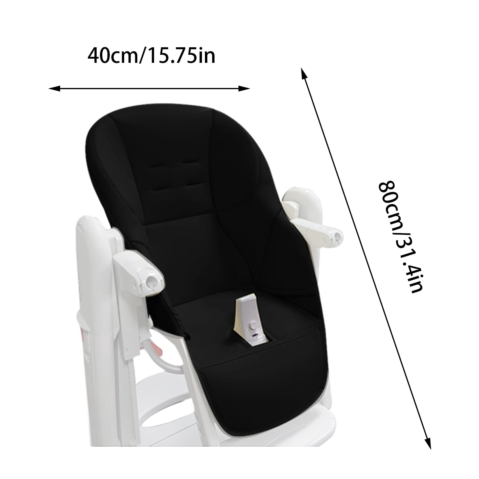 Baby Hochstuhl Kissenbezug, Universeller Baby-Esszimmerstuhlbezug, PU-Leder Hochstuhl Sitzauflage Universeller Ersatzbezug Für Für Peg Perego, Kosmic Jané, Baoneo, Siesta Zero3 80X40cm