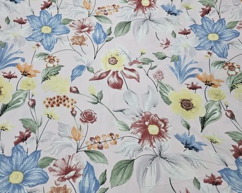 Image of DECORUM Cloud Cotton Double Bedsheet Floral Print with 2 Pillow Covers | 244 TC | Ultra Soft Feel | Premium Comfort | Breathable & Skin Friendly | for Bedroom (90 x 90 Inches)