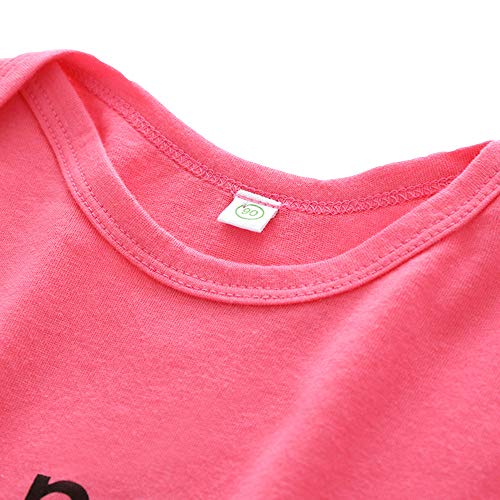 Image of Hopscotch Boys and Girls Cotton Text Print Full-Sleeve Romper in Pink Color