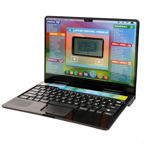 winfun Computador portátil infantil, tela LCD brilhante, espanhol e inglês, jogos, música, letras e palavras, 60 atividades, jogos infantis, brinquedo educativo, brinquedos para crianças de 4 anos