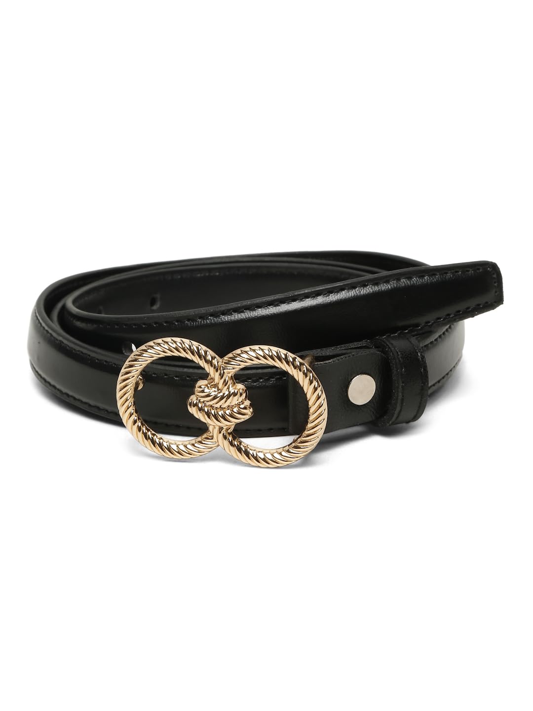 Women's Adjustable Vegan Leather Belt (Black) | Belt for Jeans| Ladies belt for women Any Occasion | Waist Belt for Women up to 38 Inches_060-image-32