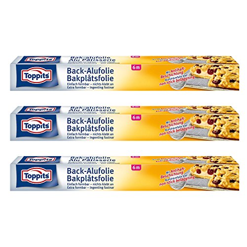 Toppits Back-Alufolie (6m x 37cm), 3er Pack (3 x 6 Meter) Toppits Back-Alufolie (6m x 37cm), 3er Pack (3 x 6 Meter)