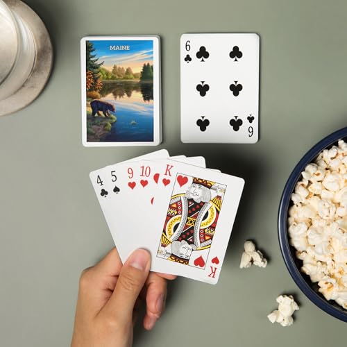 Lantern Press Maine, Baraja de 52 cartas tamaño póker miniatura 2