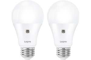 Lepro Auto On Off Light Sensor Dusk to Dawn Porch Light Timer Bulbs