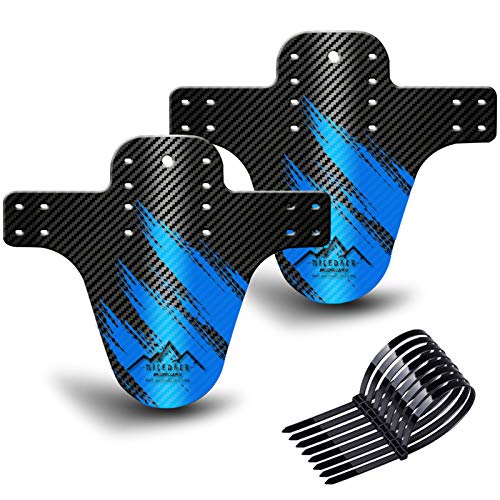 NICEDACK Guardabarros MTB, Guardabarros Bicicleta Montaña, MTB Mudguard Delantero y Trasero Compatible se Adapta a 26