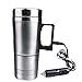 Produktbild Mengshen Auto Elektrische Heizungs Tasse/Car Electric Heater Mug Heating Water Coffee Cup with Charger 12V Stainless Steel Car Cigarette Lighter Auto Kettle Pot Bottle Hot Portable Travel, CA03