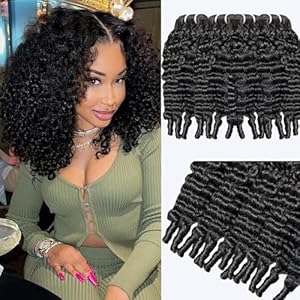 Burmese Curly Bundles Human Hair 12...