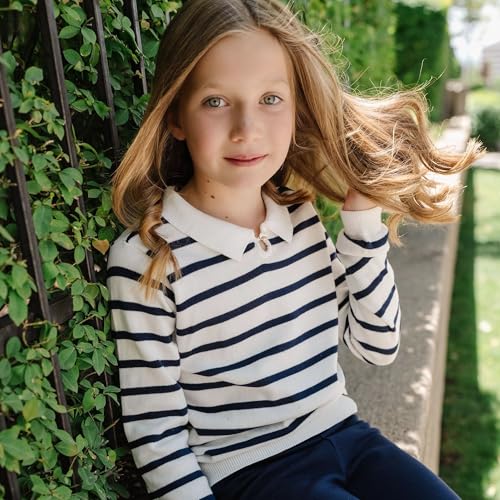 Image of Hope & Henry Girls Cable Front Pullover Sweater