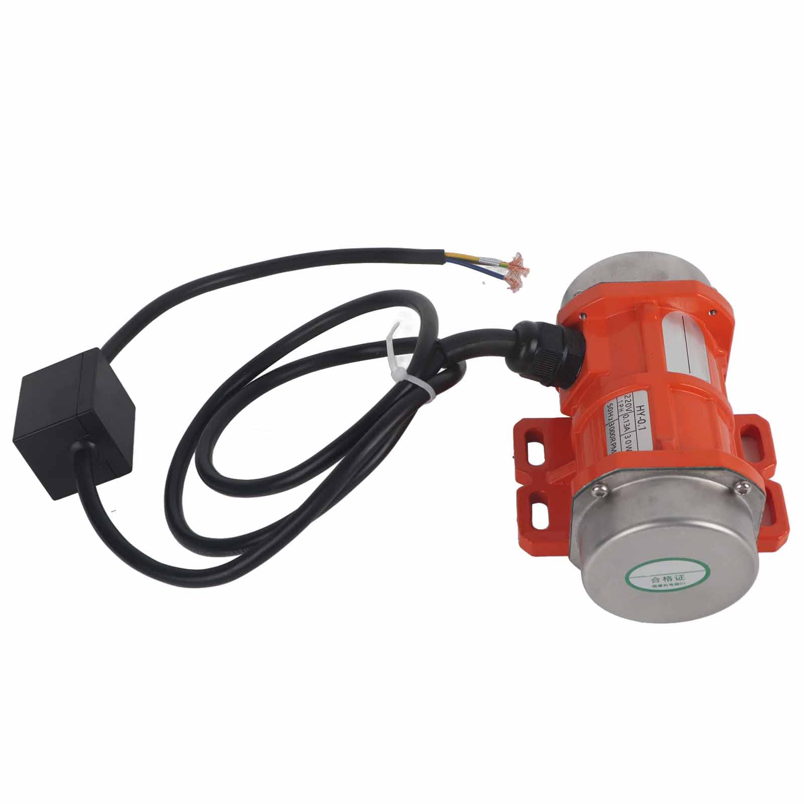 Cocoarm Motor de Vibración Ajustable de 220 V Motor Asíncrono Monofásico 3000 RPM Aleación de Aluminio IP66 a Prueba de Agua para Equipos de Construcción de Minería de Vibración de Concreto (30W)