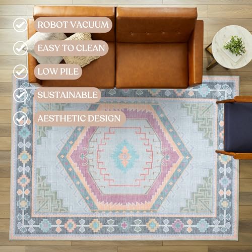 Tapete de área lavable Fame Living 5' x 6'11" miniatura 3