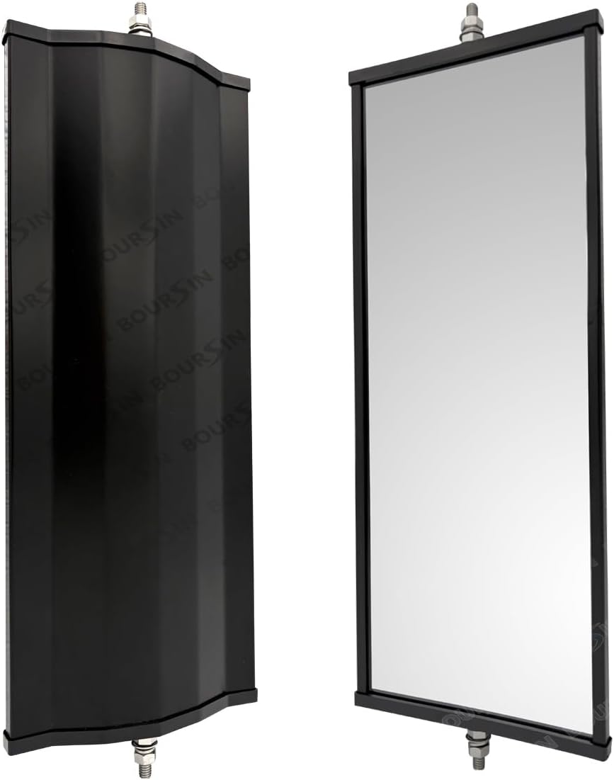 BOURSIN 7x16 Inch Side Door Mirror For ISUZU NPR NQR NRR NPR-HD NRR 1986-2007 Universal West Coast Trucks Buses Driver or Passenger 1 Pcs