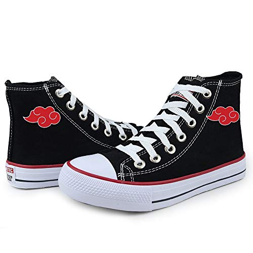 Tênis Star Naruto Akatsuki com Mochila + Relógio e Adesivo do Anime - Preto Tamanho:31