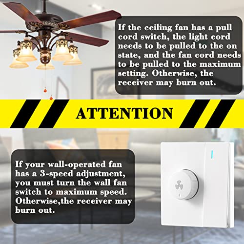 Universal Ceiling Fan Remote Control Kit Dimmable, Replacement For Hampton Bay,Hunter, Honeywell, Westinghouse Fan-28R Fan-Hd Chq7078T Uc7078T L3H2010Fanhd L3H2014Fanhd Rr7079T Fan-Hd5 #TOP6
