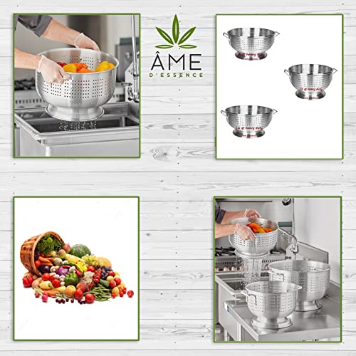 Ame D'Essence 16-Qt) Aluminum Colander With Handles And Base Heavy Duty Commercial Grade thumb #6