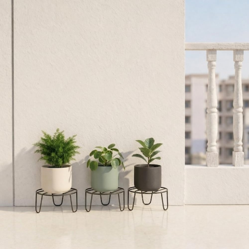 Black Metal Plant Stands - 5 Pack -7