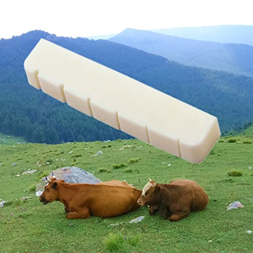 Miwayer 6 String Electric Guitar Bone Nut Flat Bottom Pre-Slotted Made Of Real Bone (43 X 6 X 8.5Mm 1 Pack) #TOP4