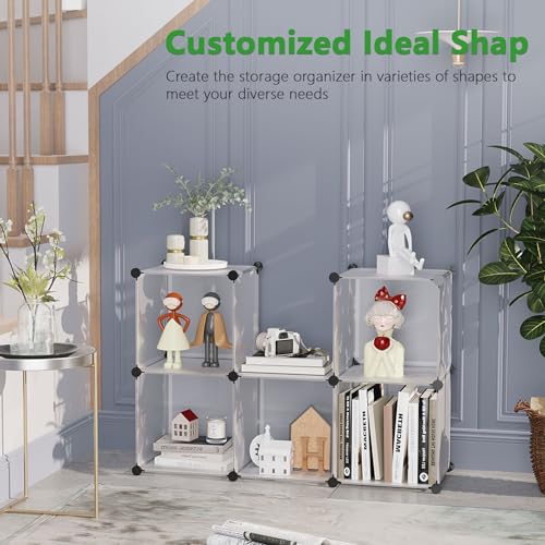 C&AHOME 6-Cube Storage Organizer Cube Shelf Closet Storage Bookcase, White by C&AHOME - Used condition - Image 6