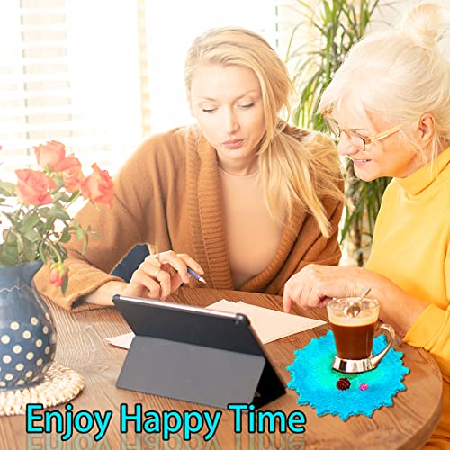 Koonafy 3 Pcs Resin Tray Moulds, Mandala Coaster Epoxy Molds, Flower Jewelry Tray Moulds Silicone - Image 2