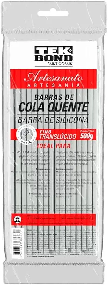 Cola Quente Bastão Fina Translúcida 500G