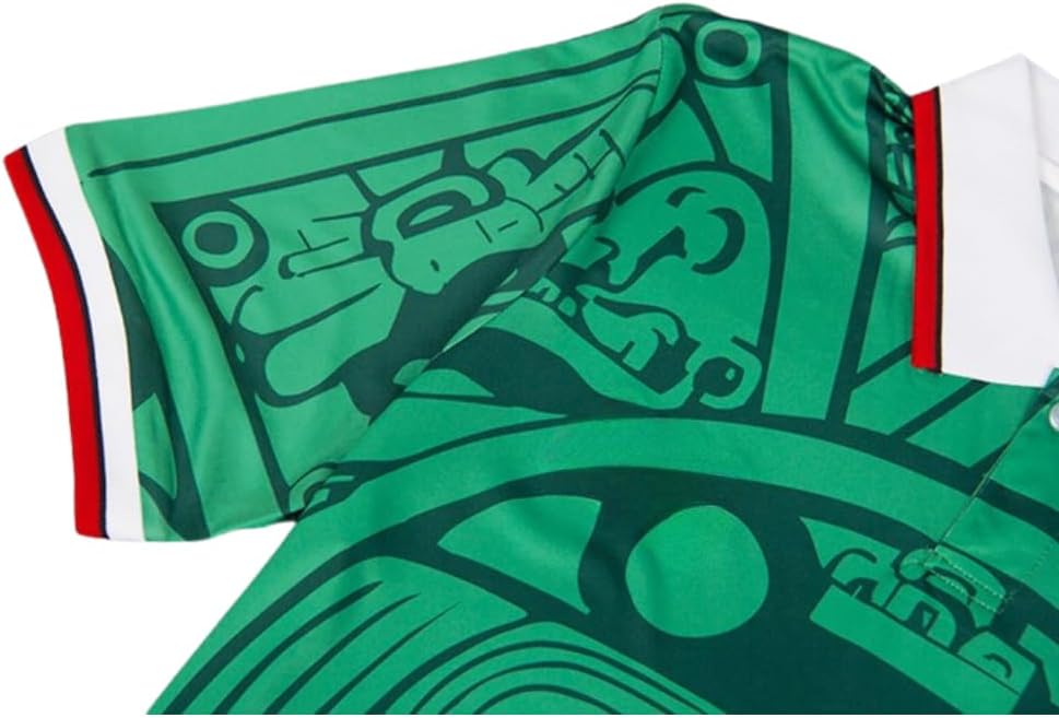 Mexico 1998 Retro Men’s Soccer Jersey Fan Edition – Short Sleeve Training & Casual Shirt – Home, Away & Third Kit Mexican - Image 3