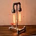 Designer Edison Vintage Style Industrial Steampunk Craftsmanship Interior Retro Pipe Table / Desk / Bedside Lamp (Double Lights)