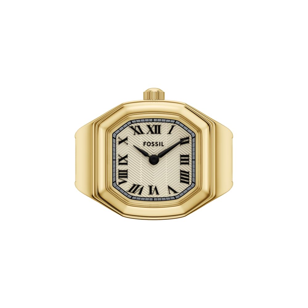 Fossil Harlow Damen 16MM Goldfarbene Edelstahlringuhr, ES5446