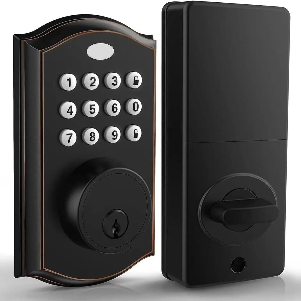 PNAWLLCF Keyless Entry Door Lock Electronic Door Lock with Keypad Smart Latch Lock with Automatic Lock Smart Lock