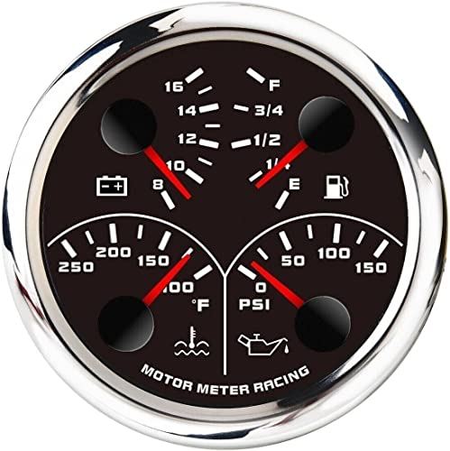 MOTOR METER RACING Classic White 6 Gauge Set 85mm GPS Speedometer - Foto 14