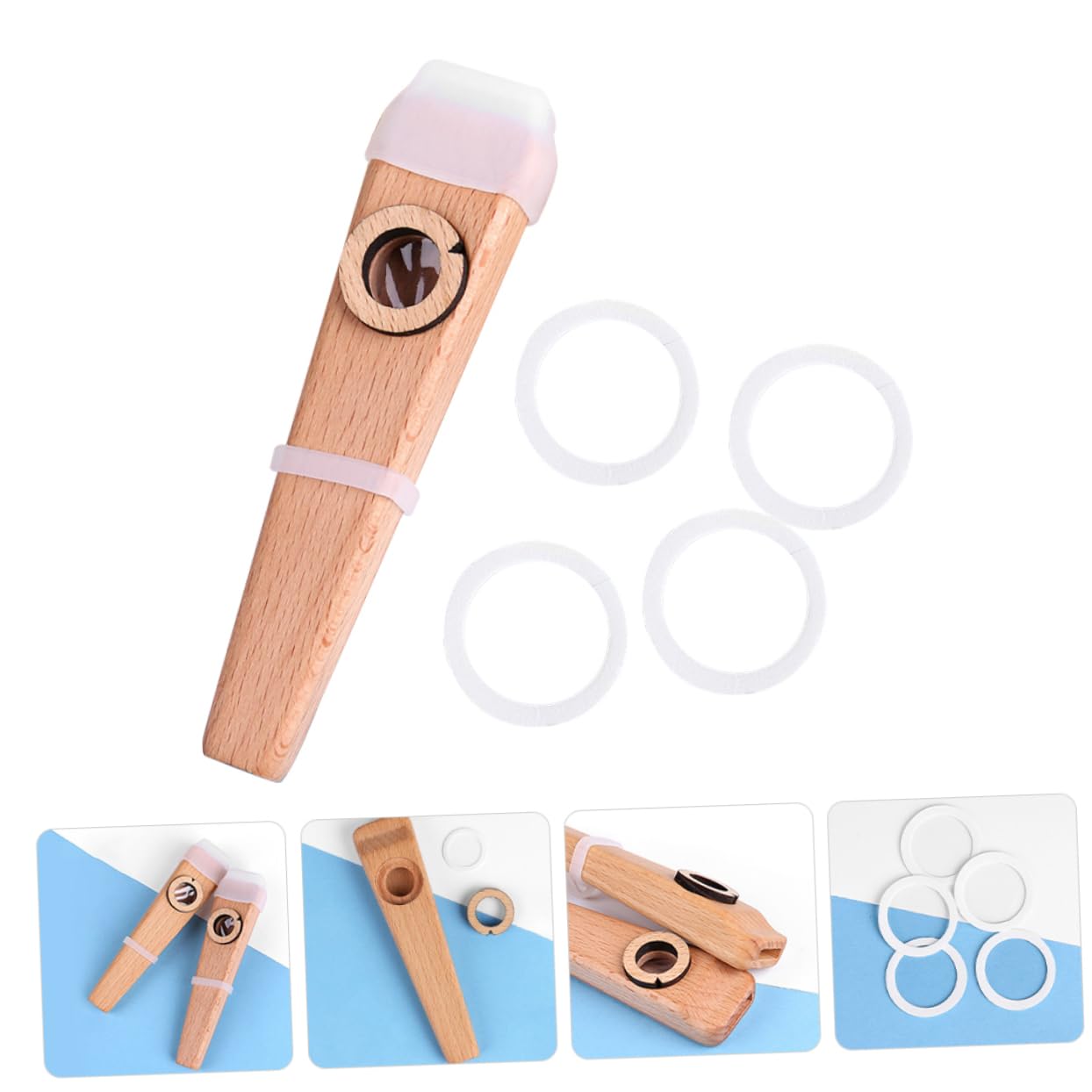 Holz Kazoo 1 Satz als Begleitinstrument für Gitarre und Ukulele