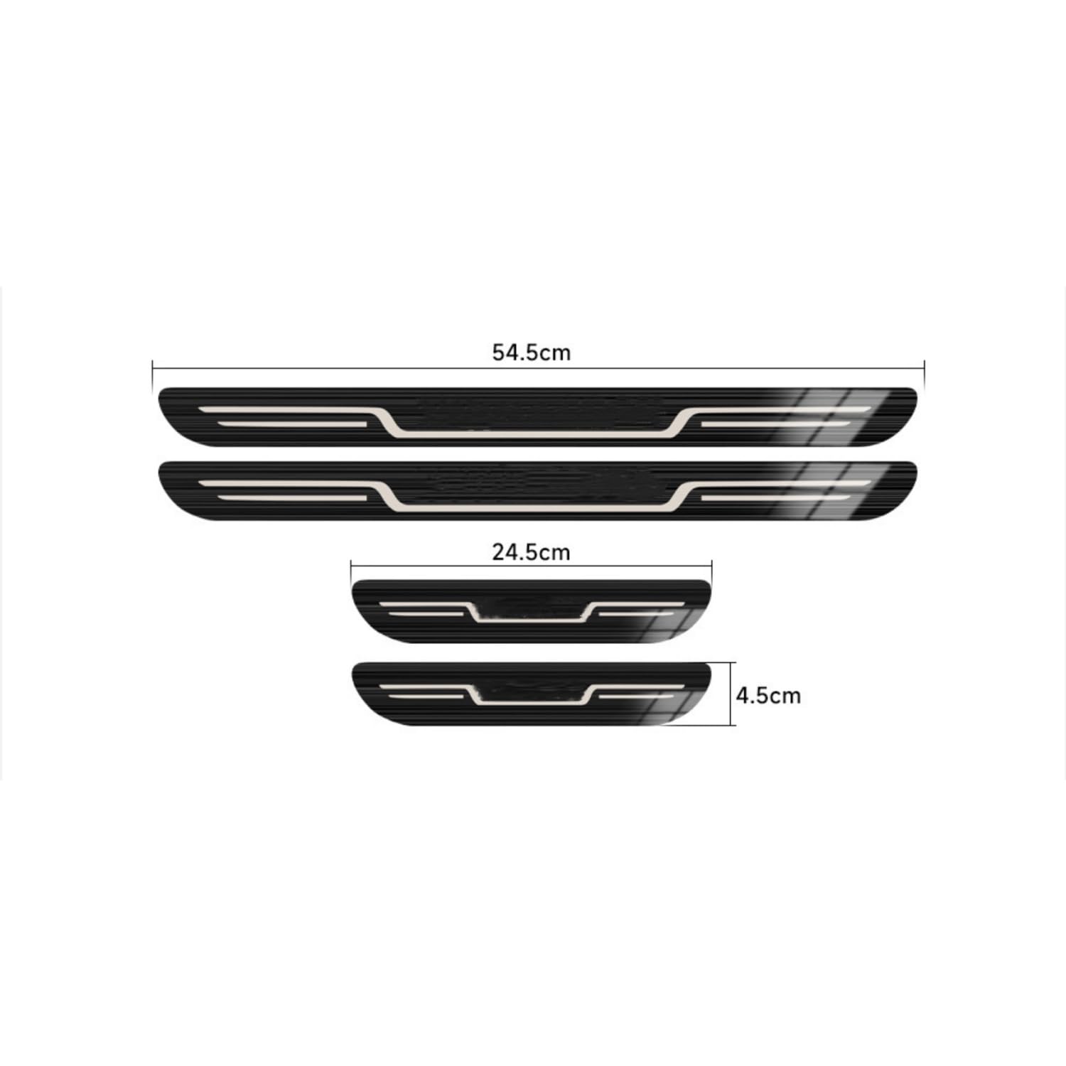 4 stuks RVS Auto Instaplijsten Protector, voor Skoda Elroq Karoq Kodiaq Enyaq iV Kodiaq GT, Auto Deur Stap Bescherming, auto drempel afdekking beschermstrip,D