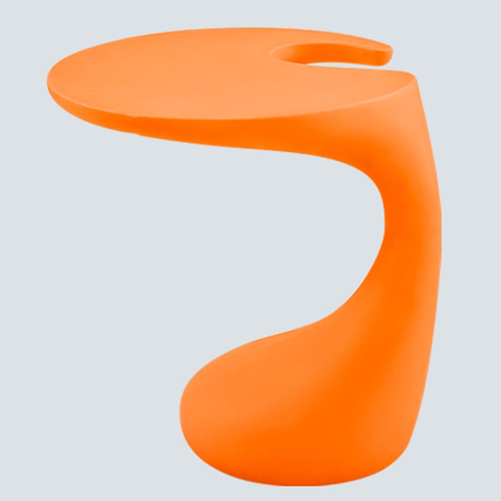 SXZenSpace C Shaped Side Table, Small Coffee Table for Spaces, PE Material, Living Room, Bedroom, Balcony(Orange)