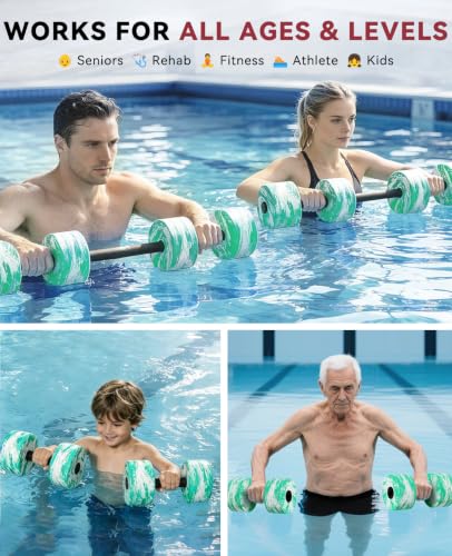 HAPBEAR 3-in-1 Adjustable Water Weights for Pool Exercise, Dumbbell&Barbell - image 5