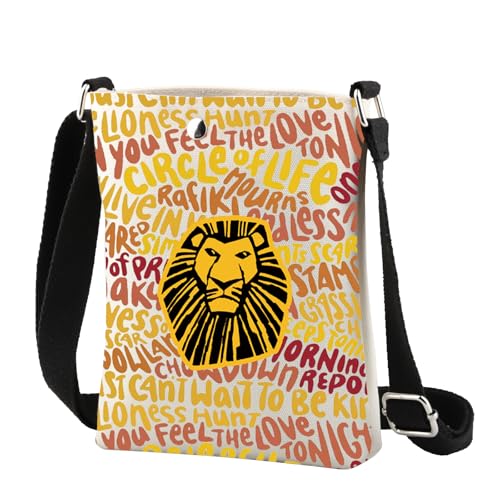 CMNIN The Lion Musical Inspire Gifts Hakuna Matata Crossbody Bag Animal Kingdom Gifts for Lion Lovers Fans Lion Merchandise