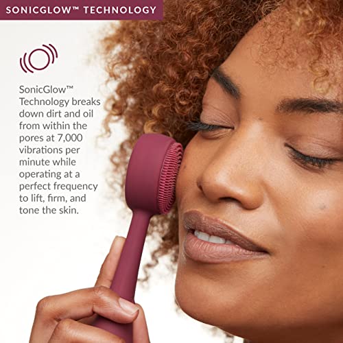 Pmd Clean - Smart Facial Cleansing Device With Silicone Brush & Anti-Aging Massager - Waterproof - Sonicglow Vibration Technology - Clear Pores And Blackheads - Lift, Firm, And Tone Skin #TOP4