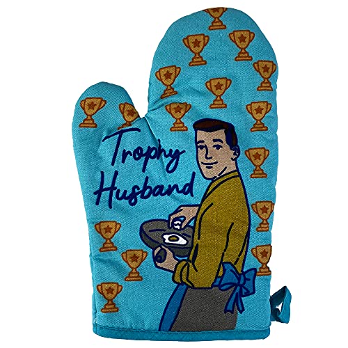 funny oven mitts - Crazy Dog T-Shirts Trophy Husband Oven Mitt Funny Wedding Gift Fiance Cooking Kitchen Glove (Oven Mitts)