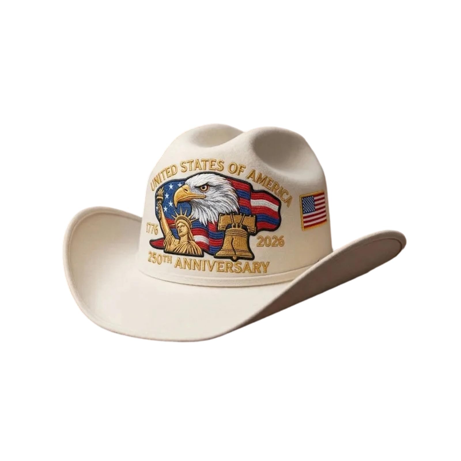 Meiliyizu Independence Day Themed Hat Embroidered Headgear Decoration Ideal for Music Festivals and Picnics Outdoor Party Accessories