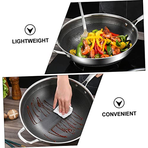 DECHOUS Wok de acero inoxidable con doble mango miniatura 5