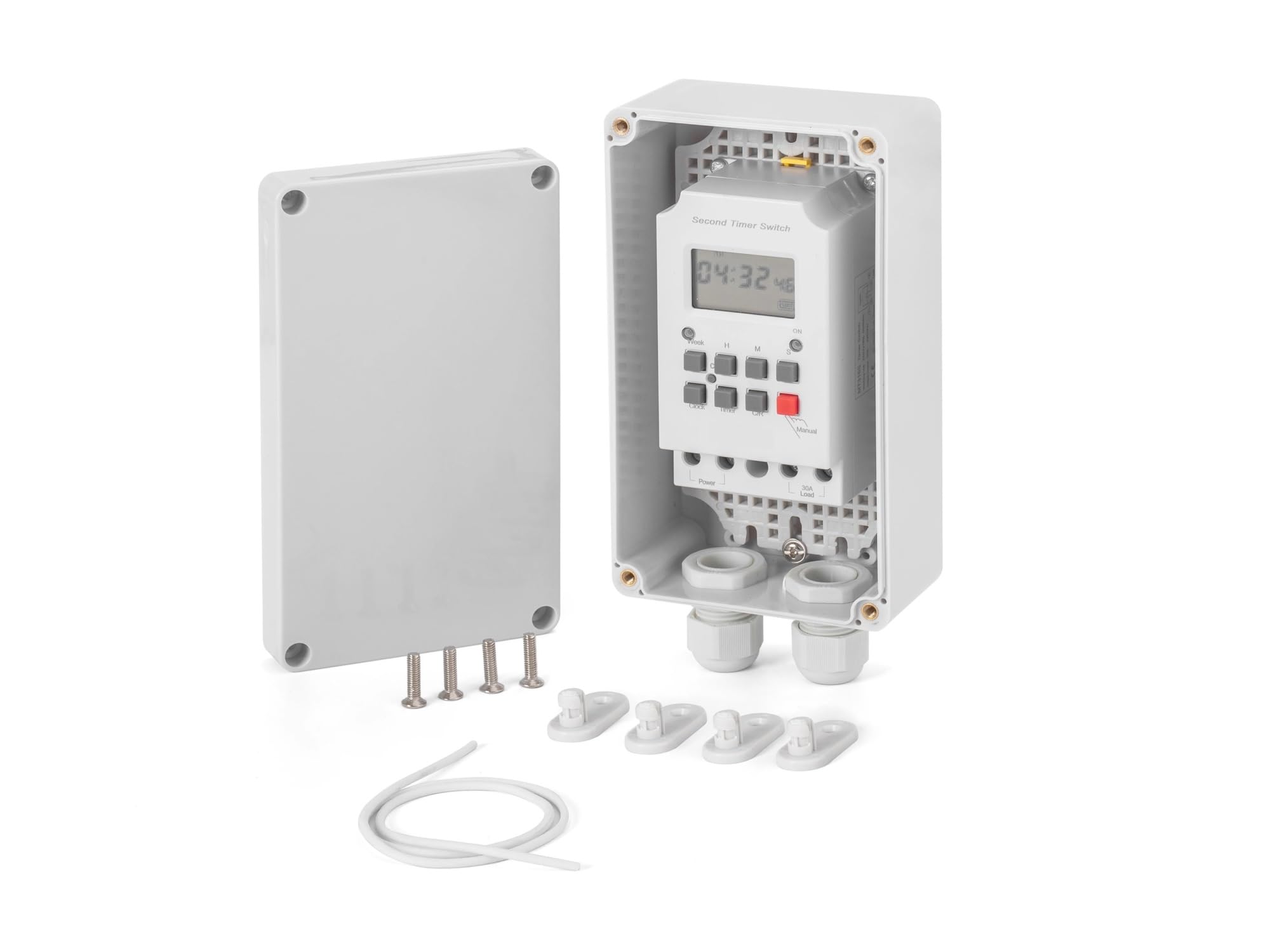 Timer Digitale 220VAC 30A con Scatola Impermeabile, for Interruttore Timer Digitale Esterno