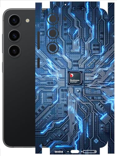 Image of AtOdds - Full Body Back Screen Guard Protector Film - Lamination Wrap Skin Sticker Compatible with Samsung Galaxy S23 (5G) | Scratchproof Matte Finish (Circuit)