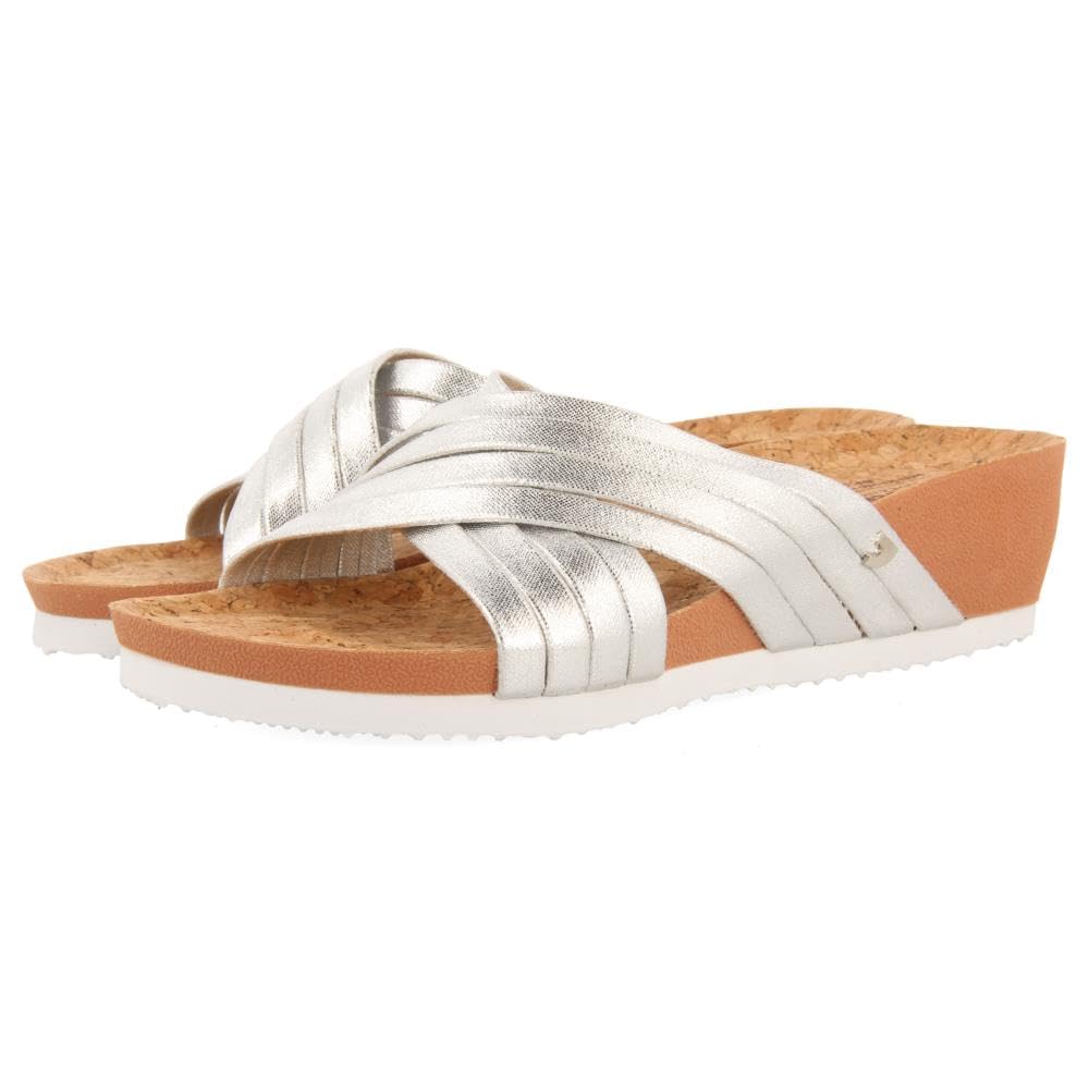 GIOSEPPO Breage, Women's Flip Flops, Silver, 38 EU, metallic silver, 6 UK
