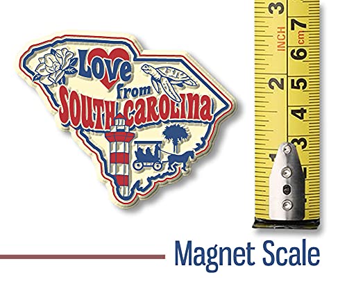 Imán Vintage Love South Carolina 3" x 2.4" miniatura 5