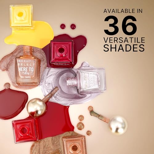 Image of Swiss Beauty Select Here to Stay Nail Enamel with High gloss finish | Waterproof & Long-Lasting | Non - stain chip resistant | Shade- Sheer Pearl, 12ml |