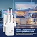 WLAN-Verstärker, 1200 Mbit/s Dualband WLAN Repeater, 5 GHz/2,4 GHz WiFi Extender Booster mit Repeater-/AP-Modus, 4 Antennen, Ethernet-Port, Signalstärkeanzeige, Kompatibel zu Allen WLAN Geräten