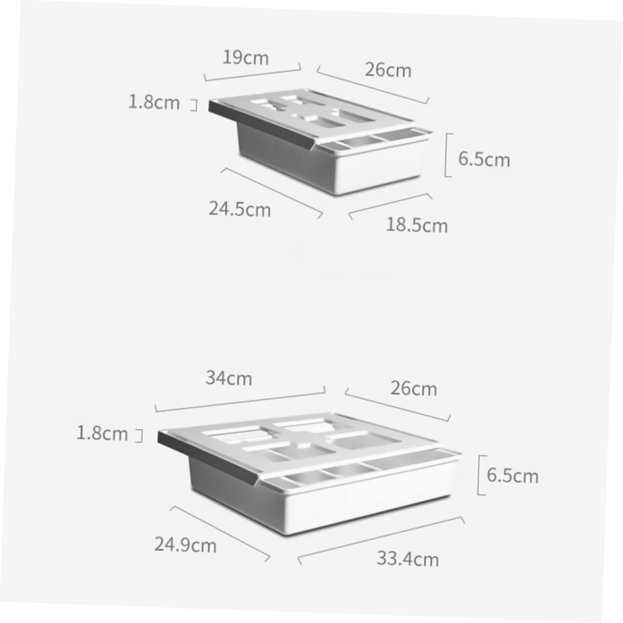 Artibetter 2pezzi Sottotavolo Estraibile Per Portapenne Organizer Invisibile Per Cancelleria e Articoli Per Ufficio Realizzato Materiali Design Autoadesivo Per Uso Prolungato